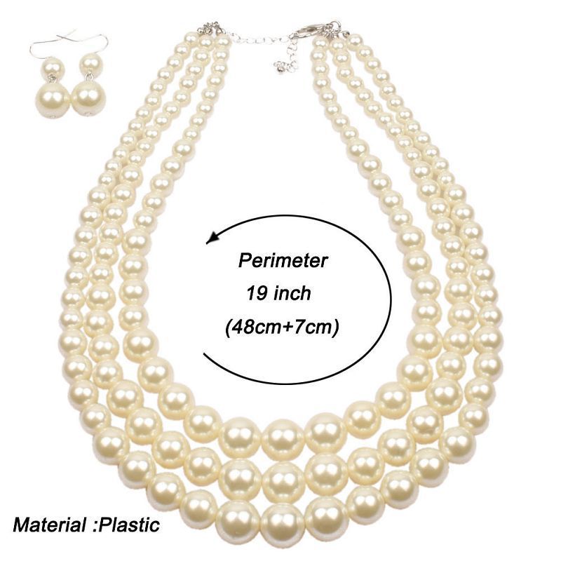 Handmade pearls, fashionable and exaggerated women's pearl collarbone, multi-layered necklace, exhibition hall style_voghion.com