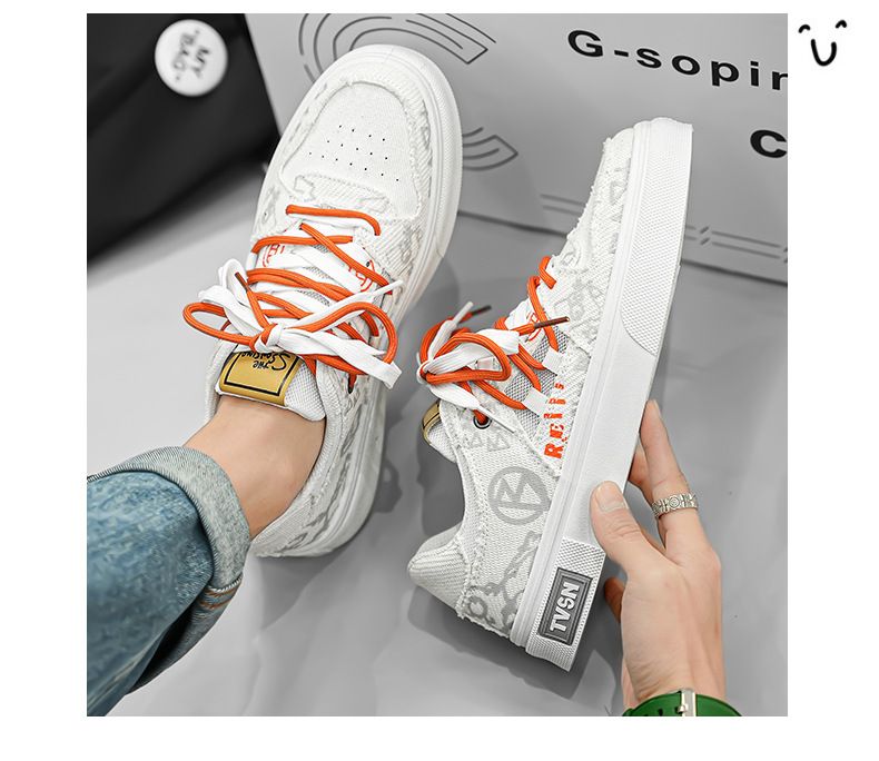 Canvas trendige Mesh-Board-Studenten, Sommer flache Männer, 2024 neue atmungsaktive Casual Sportschuhe für Männer_voghion.com