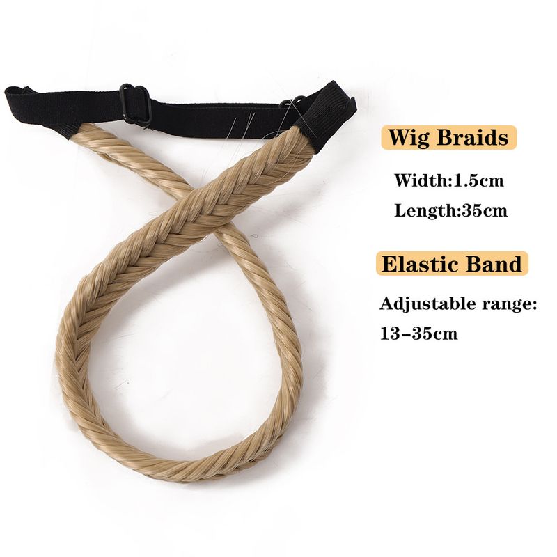 Parrucca Treccia a spina di pesce elastica 40cm alta temperatura treccia di seta fascia parrucca fascia_voghion.com