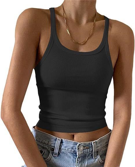 Abbigliamento da donna Canottiere estive Le ragazze più sexy indossano canottiere sottili con ombelico esposto in seta di latte_voghion.com