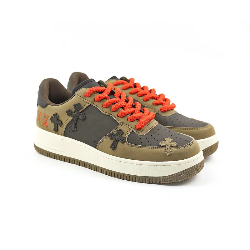 Instagram Trend Niche Breathable Sports Men's Color Blocking Low Top Board Versatile Casual Small White Shoes,_voghion.com