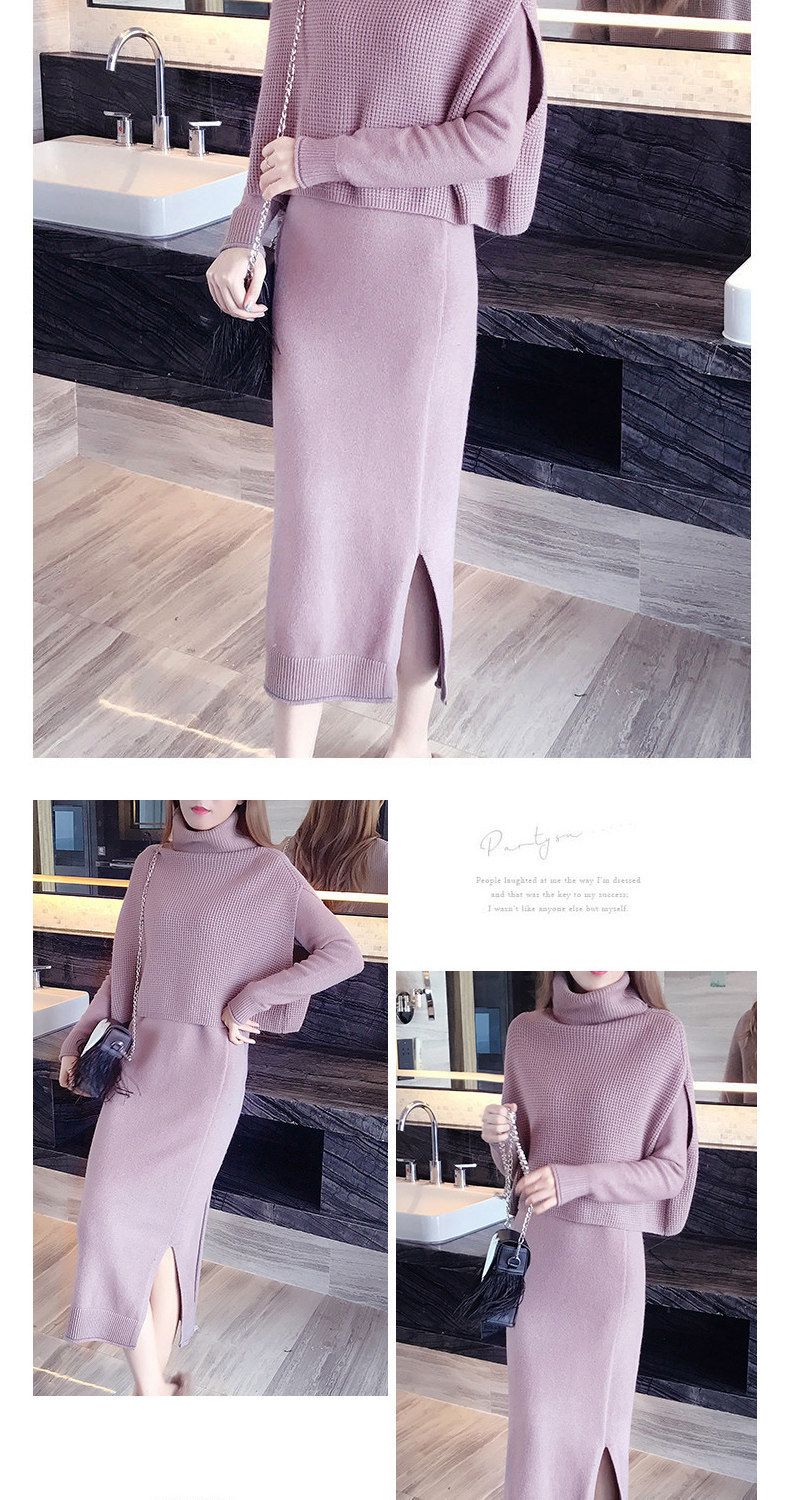 Pullover im Herbststil 2024 neue Damen Herbst und Winter koreanische Version High-End-Temperamentkleid zweiteiliges Set_voghion.com