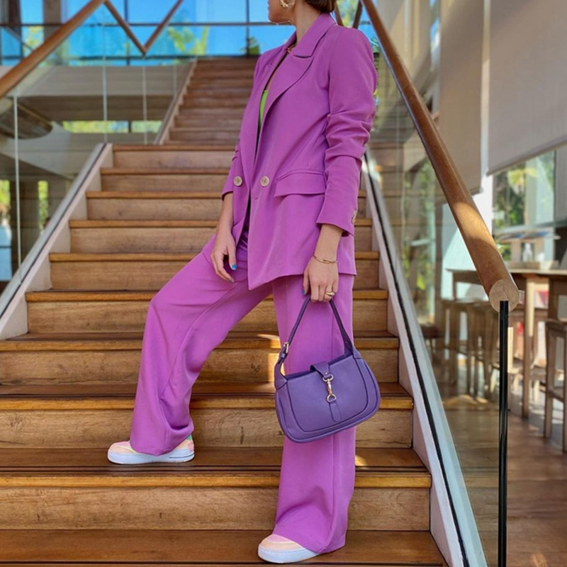 Vêtements pour femmes, nouvelle collection d'automne, costume ample deux pièces pour femmes_voghion.com