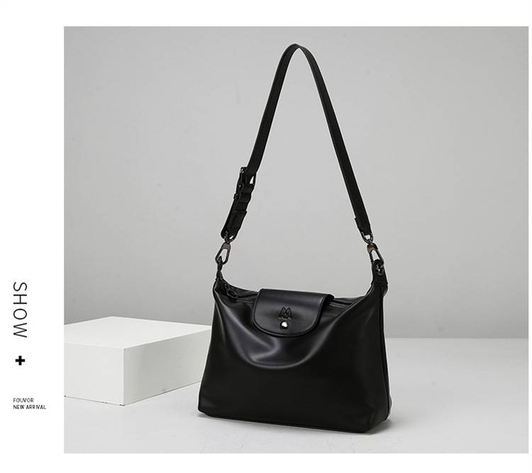 Damentasche High-Version Longxiong Tasche HOBO Unterarmtasche Einzel-Schulter-Handtasche modische große Kapazität Tote Knödel Tasche_voghion.com