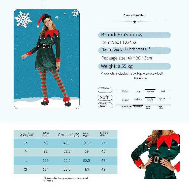 Unisex obleka božične pravljice Vzdušje zabave v baru ustvari praznično obleko božične dame različnih velikosti_voghion.com