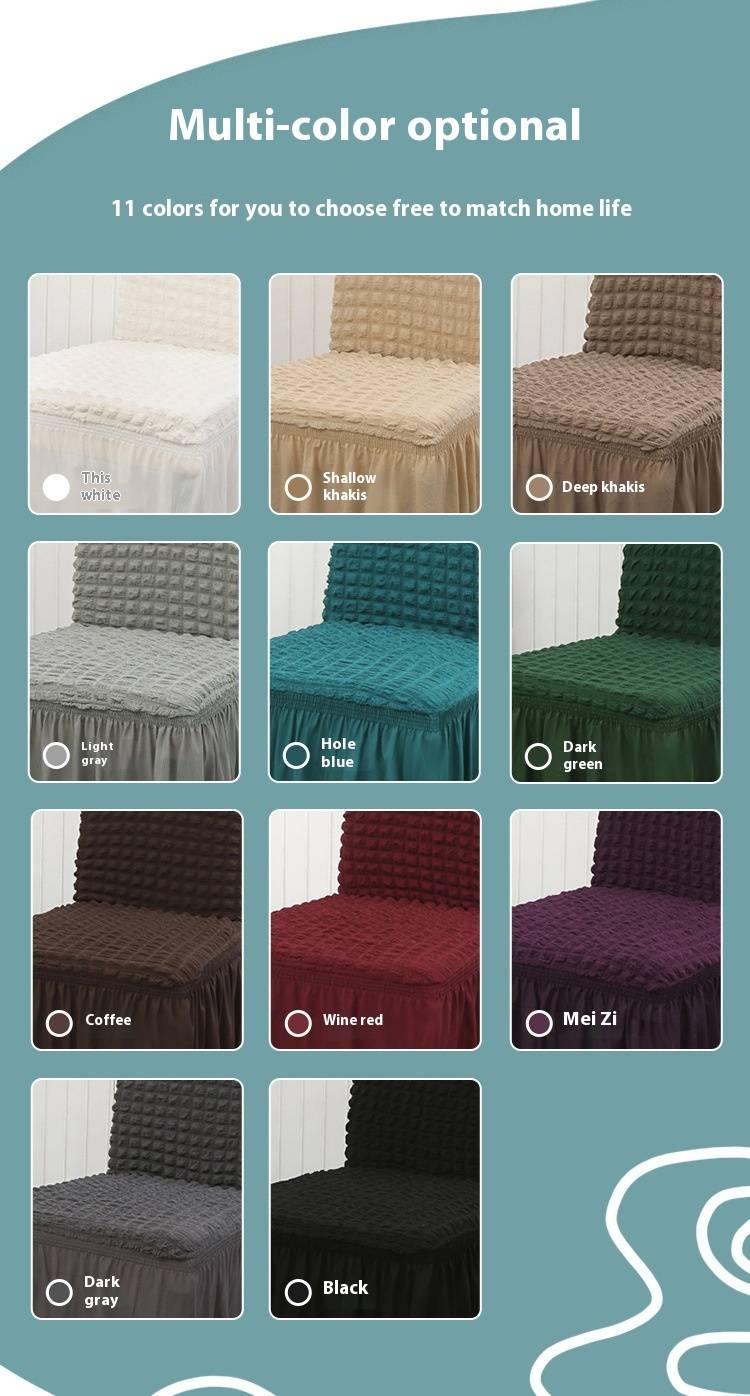 Coprisedie con gonna a bolle in stile nordico - Tessuto elasticizzato spesso, vestibilità universale per tutte le stagioni | Eleganti e raffinate protezioni per sedie da pranzo_voghion.com