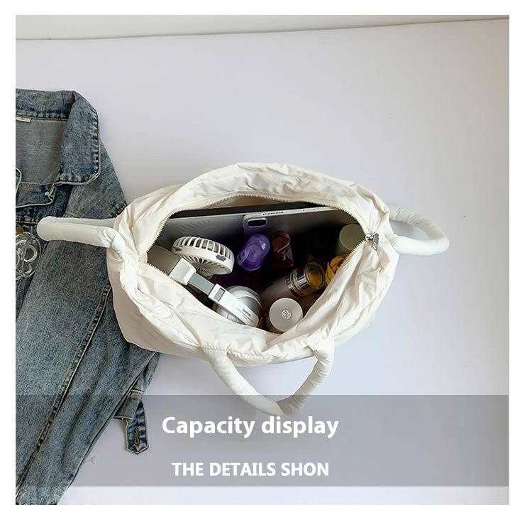 Cotton Bag Down Bag Female Large Capacity Leisure Tote Bag Ladies Commuter Shoulder Bag_voghion.com