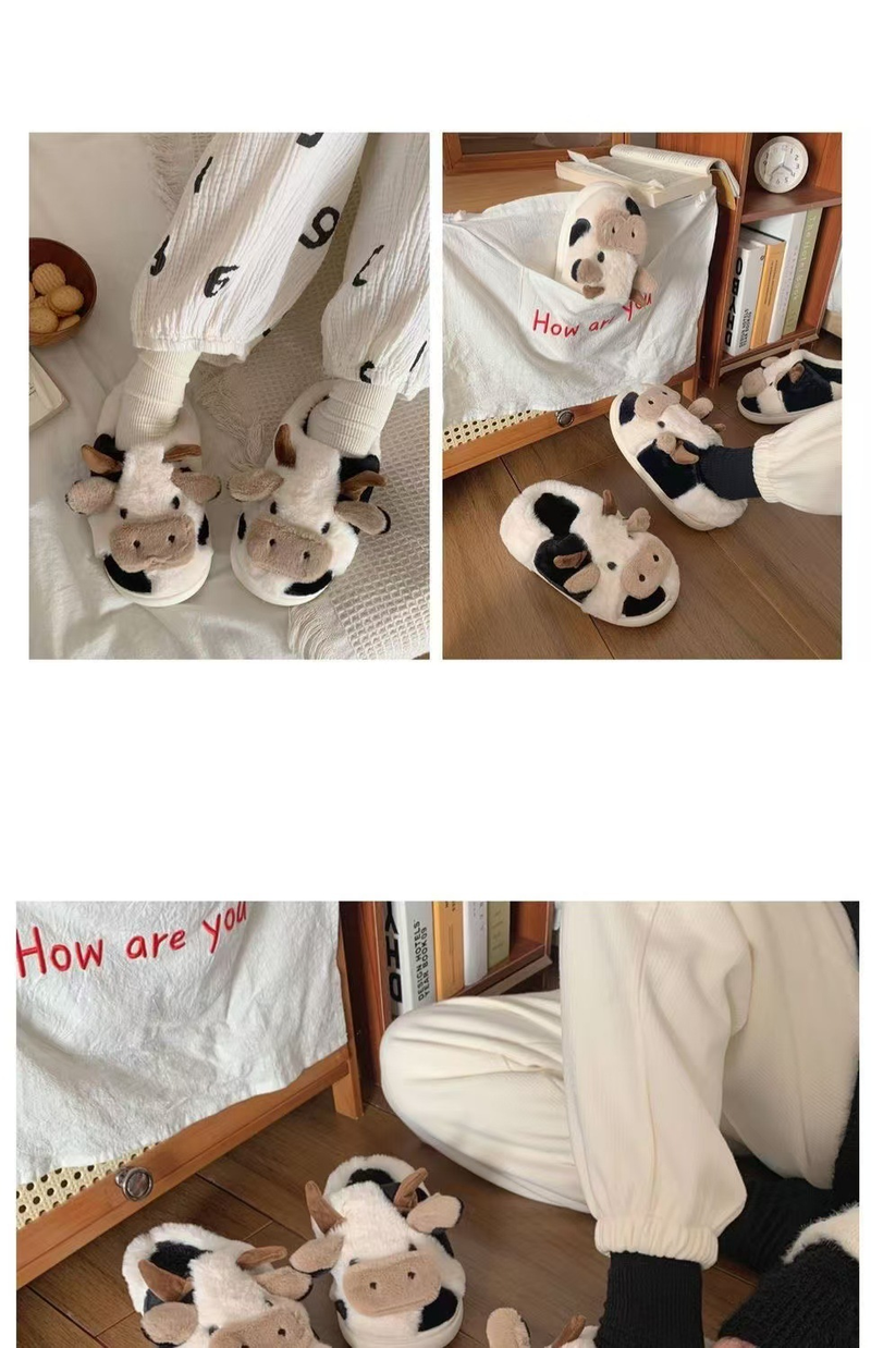 Couples' Cotton Slippers, Men And Women's Home Furry Slippers, Anti-slip Design Suitable For Both Indoors And Out._voghion.com