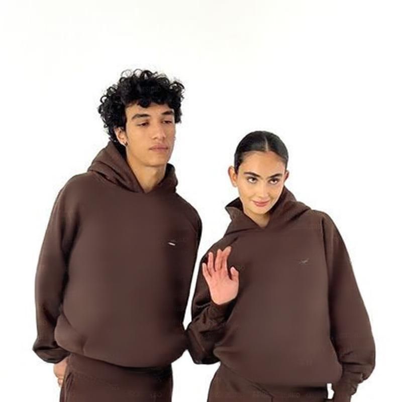 Completo streetwear Y2K con felpa con cappuccio e jogger - Tuta unisex hip hop oversize con scritta 6PM ricamata per abbigliamento casual_voghion.com