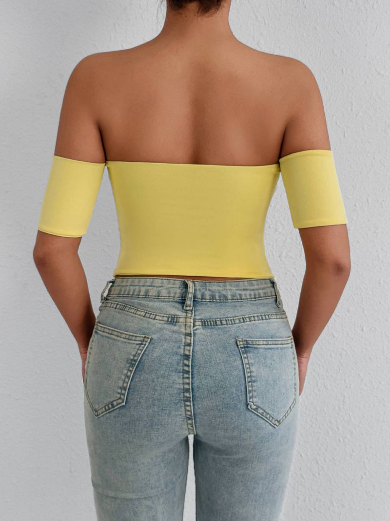 Women's Clothing Hot Selling Strapless Tube Top With A One Shoulder Neckline Wrap Top Summer Sexy Bottoming Top_voghion.com
