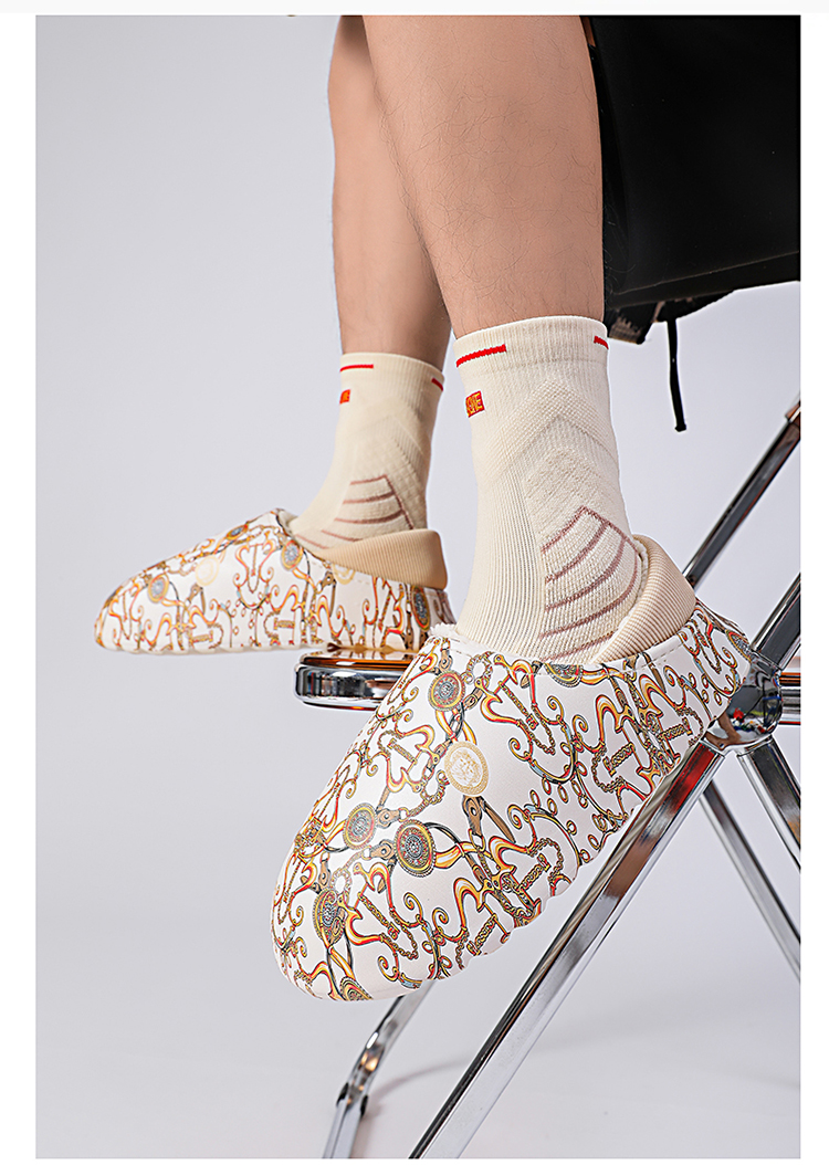 Pantofole da uomo con suola in gomma antiscivolo, morbide scarpe da casa foderate in morbido pile_voghion.com
