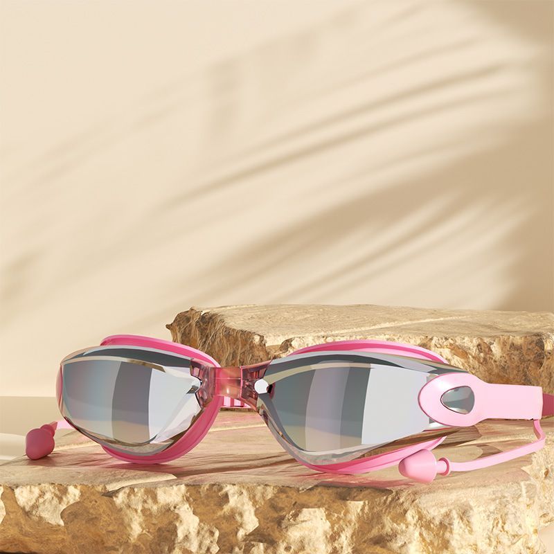 Swimming Goggles New High Definition Waterproof And Anti-fog Electroplating Swimming Goggles Swimming Cap Set Unisex Waterproof Glasses_voghion.com