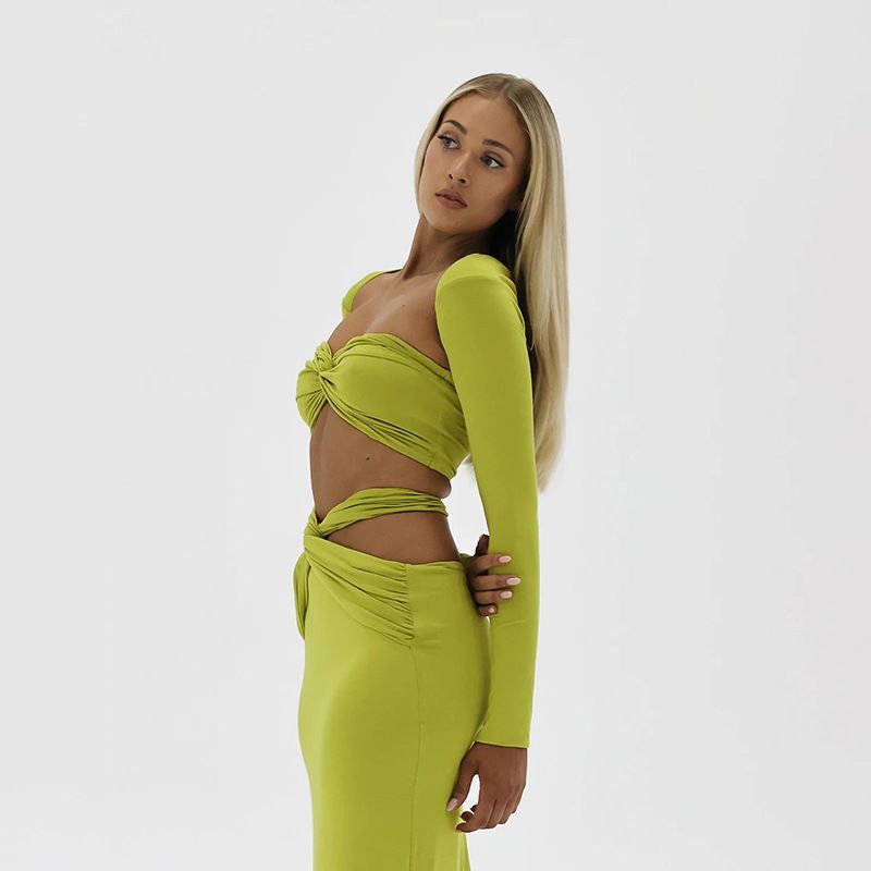 2025 Sommer Neue Trägerlosen Zwei-Stück Für Frauen Mode Heißer-Verkauf Sexy Eng Anliegende Backless Lange Kleid Set_voghion.com