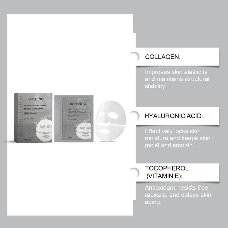 Collagen mask, gently cleans the skin, refreshes and is not sticky, cares for hydration, moisturizes and moisturizes_voghion.com