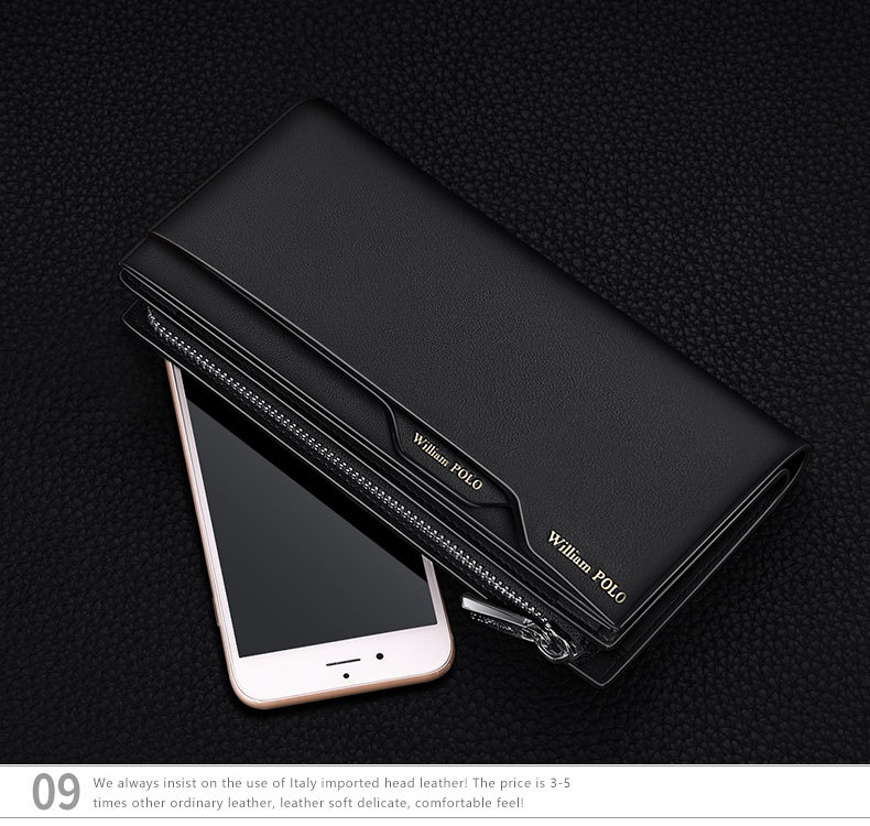 Emperor Paul Long Headcoat - Cartera de piel de vacuno de gran capacidad para hombre_voghion.com
