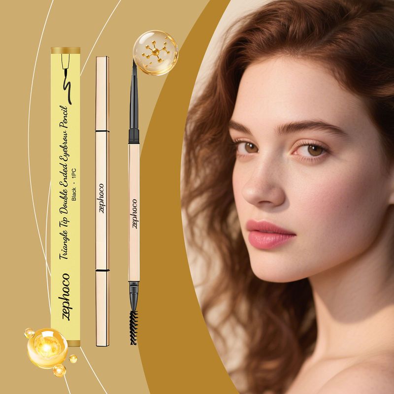 Zephoco 2-in-1 Rotating Series Daily Brow Shaping Natural Color Smooth Easy-to-Apply Eyebrow Pencil_voghion.com