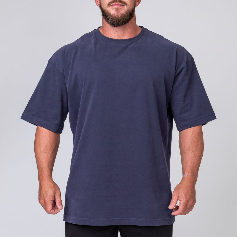 Muscle Fitness Brother Men's Summer Sports Running Loose Smooth Plate Solid Oversize Short sleeveless T-shirt_voghion.com