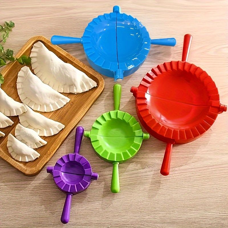4pcs, Dumpling Maker Kit-Mold Ravioli, Empanadas, Gyozas, Pot Stickers, Jamaican Beef Patties, Pierogi, Calzones Home and Restaurant Use_voghion.com