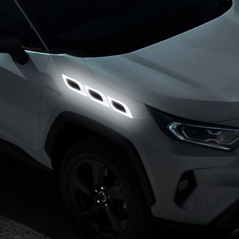 Automobilio lapų skydelis, Sparnas atspindintis korpusas St., Apsaugos nuo susidūrimo juostelė, Saugos įspėjimas, Variklio šviesus antakių dekoravimas_voghion.com