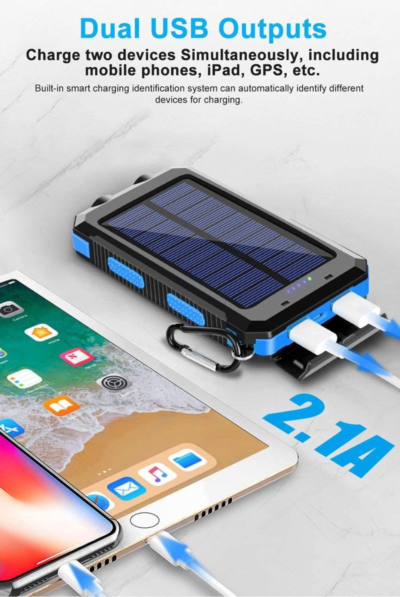50000 MAh Solar Portable Charging Power Bank External Battery Charger Strong Light LED All Smartphones For Xiaomi_voghion.com
