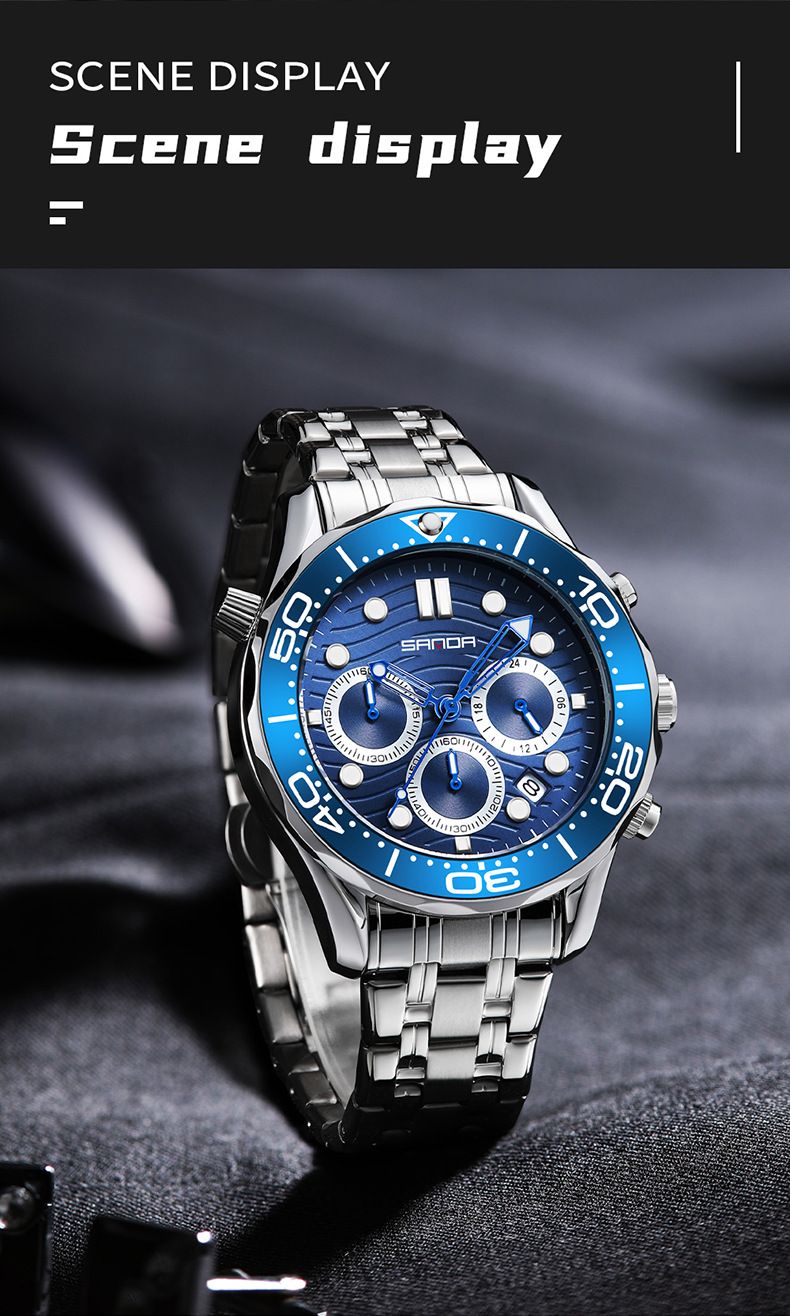 Men's Stainless Steel Quartz Watch With Date Display, Luminous Hands, And 30M Water Resistance - Fashionable Round Dial Wristwatch Waterproof_voghion.com