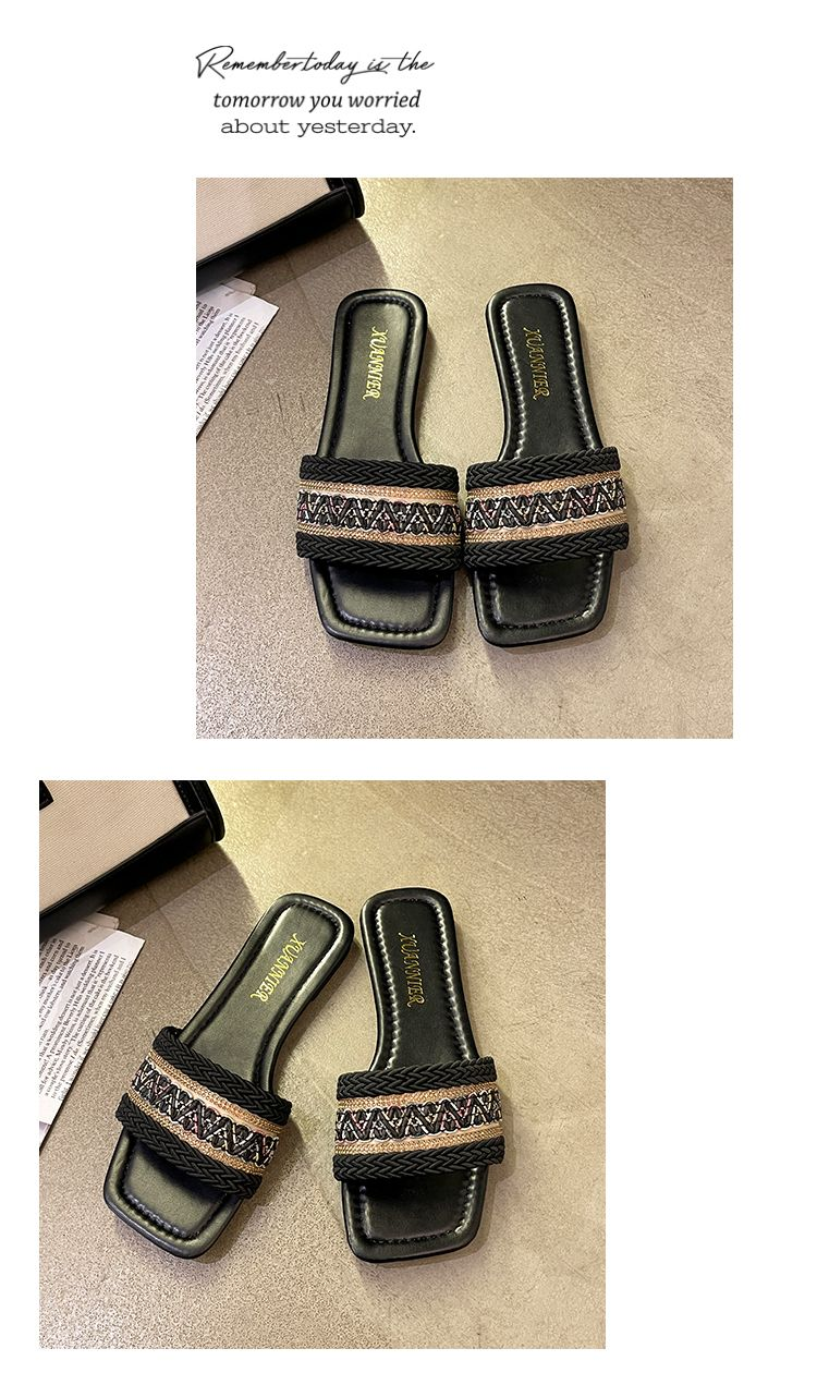 Sandali da pescatore in stile etnico per le donne da indossare in estate, taglia 41-43, grandi, in erba intrecciata, assorbenti del sudore, fondo piatto_voghion.com