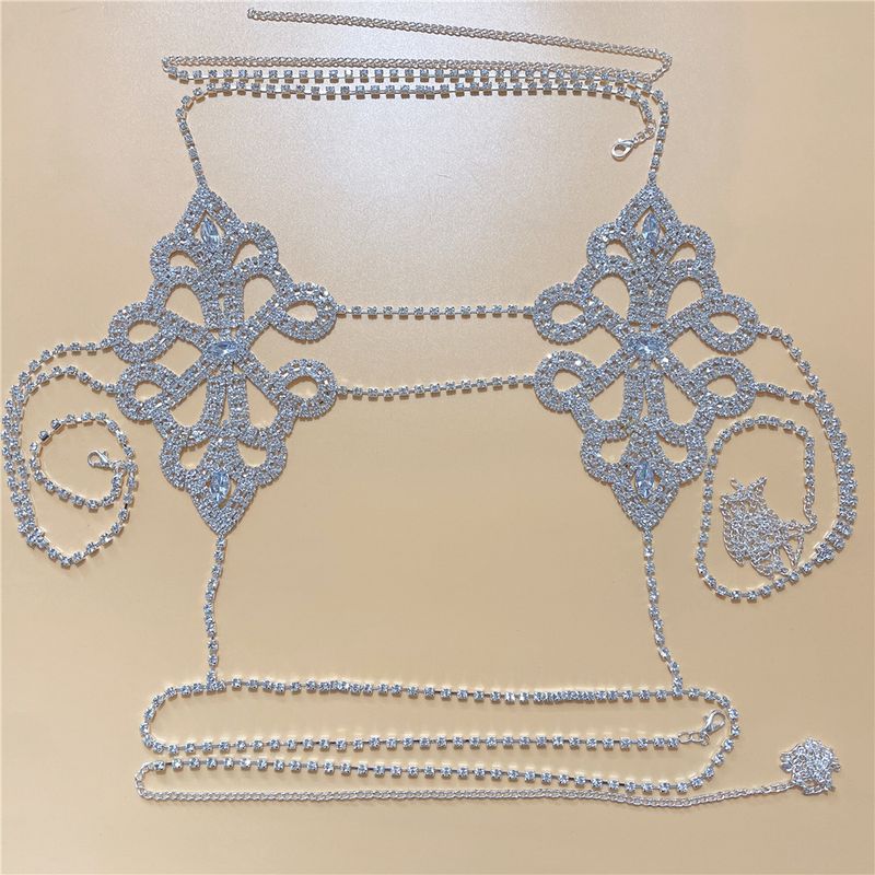 Accesorii pentru sutien bikini cu lanț și frunză de lotus, sexy, cu corp de diamant 2022_voghion.com