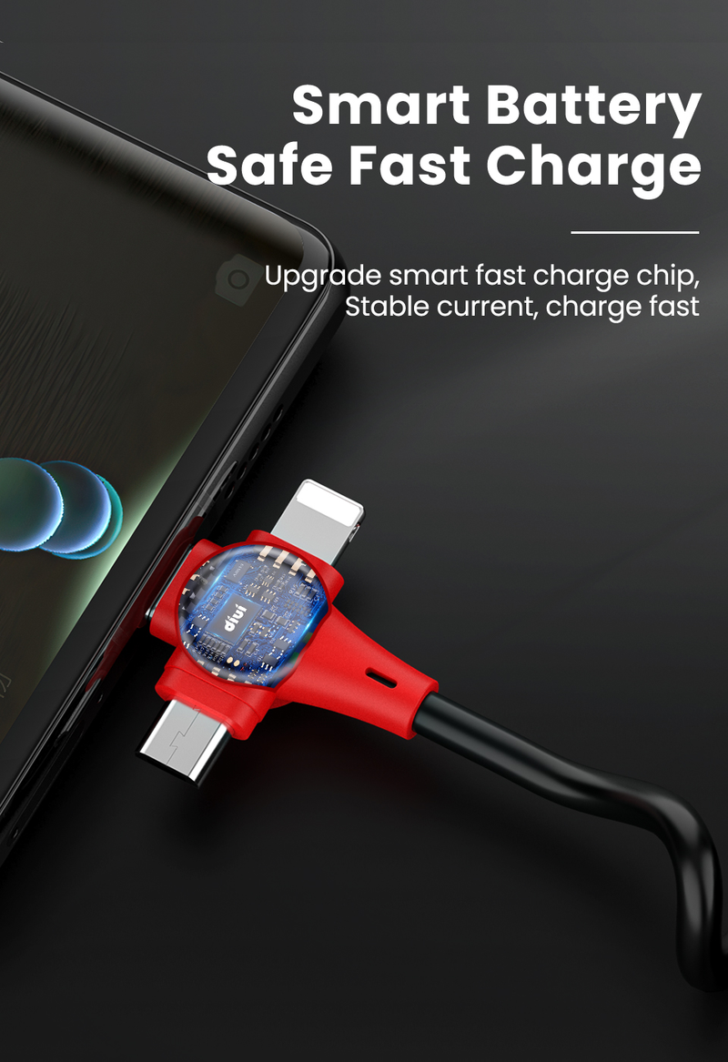 5A 3in1 1.8M Lente Oplaadkabel USB A naar Micro USB Type-C voor iPhone Snel Opladen datakabel Huawei Samsu_voghion.com