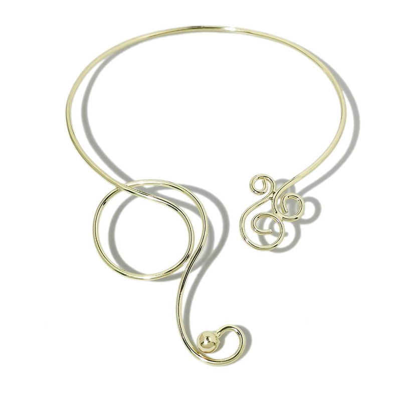 Trendy, personalized, retro, fashionable, creative, trendy, unique design, note torque collar, fashionable and exaggerated necklace_voghion.com