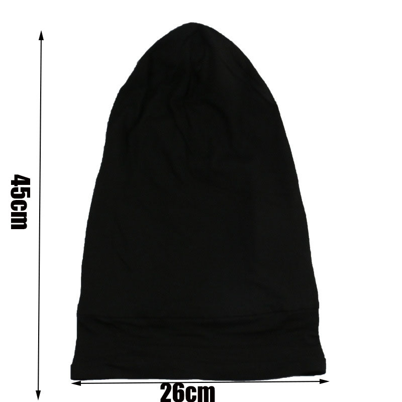 Large size women's long tail sleeping cap double layer satin pullover hat elastic elastic adjustable hat hot selling_voghion.com