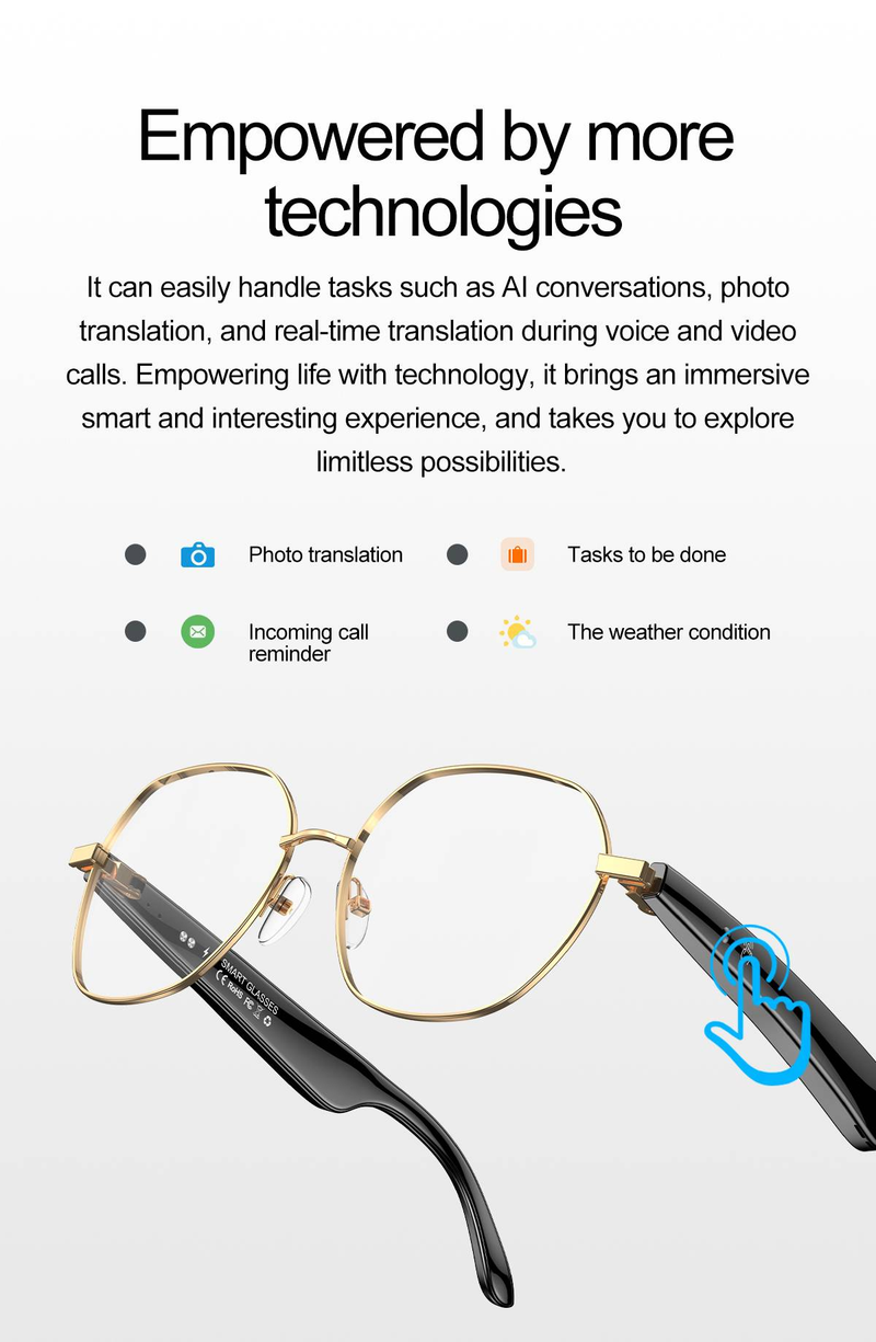 W100B Smart Glasses: HD AR Display, 10Hr Battery & Voice Control - Premium WearableTech For Professionals_voghion.com