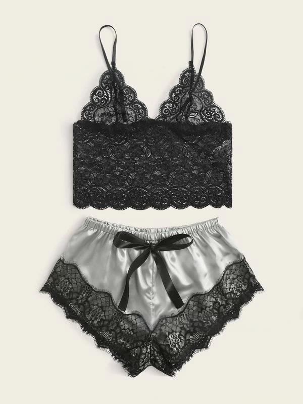 Women's Intimates Pajamas Lace Pajamas Underwear Nightdress_voghion.com