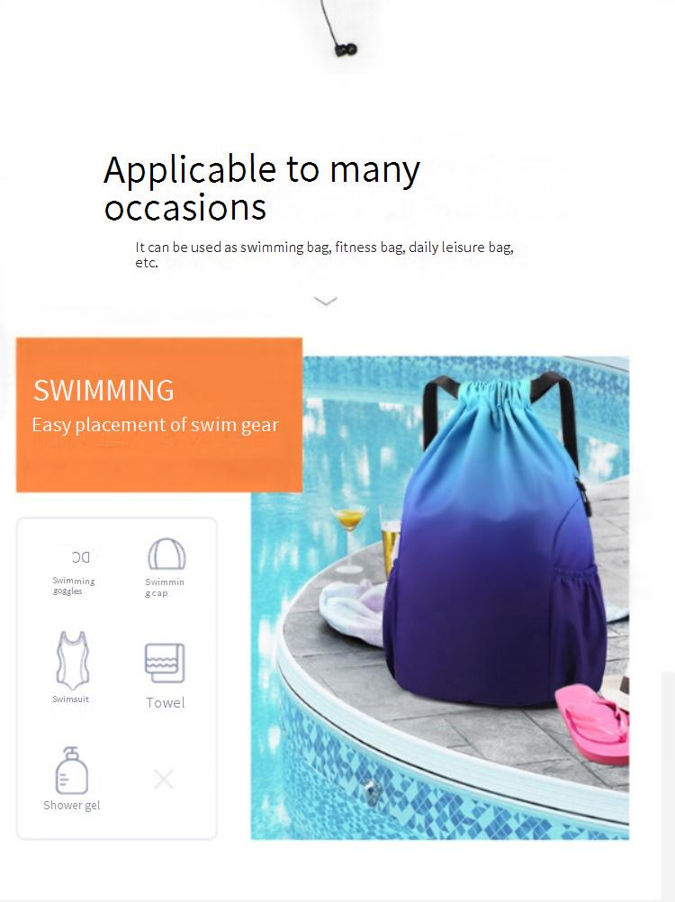 Travel Backpack - Large Capacity Drawstring Bag For Outdoor & Gym (Lightweight & Durable)_voghion.com