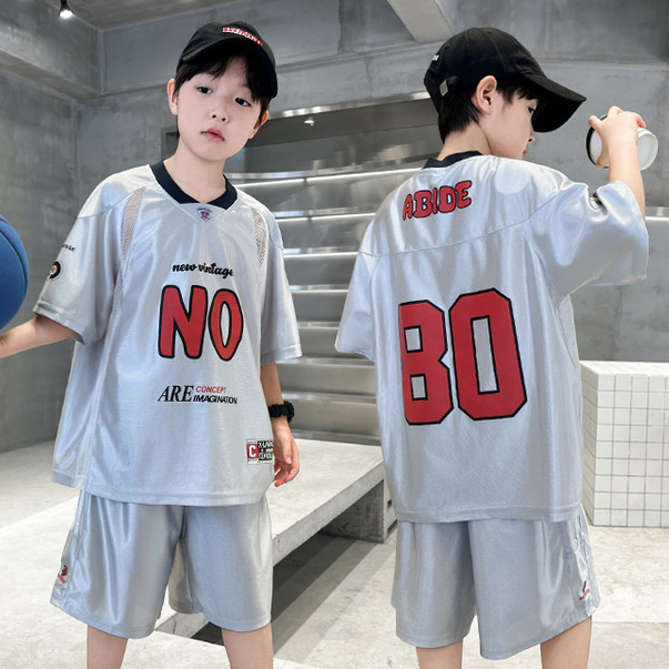 Kids’ Clothing New Style For Middle And Large Children Summer Children's Sports Basketball Suit Two Piece Suit For Boys Trendy_voghion.com