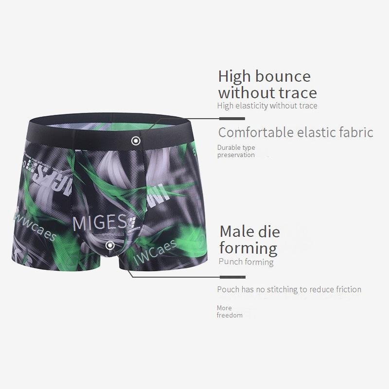 Men's Breathable Ice Silk Boxer Briefs With U-Shaped Pouch, Quick-Dry, Seamless & Lightweight For Summer Comfort_voghion.com