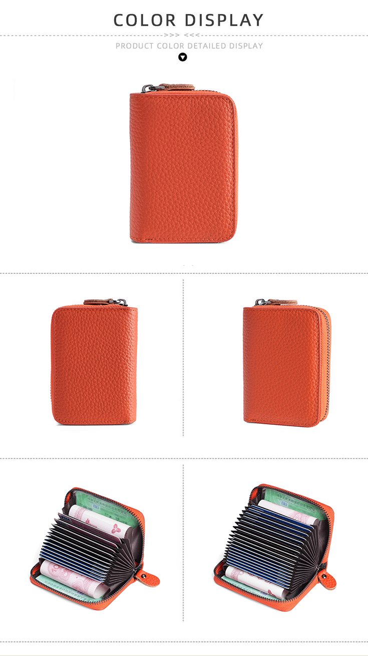 Card Bag Card Cases Anti Theft Card Holder For Women Genuine Leather ID Storage Bag, Wallet For Men, Card Holder With Multiple Card Slots_voghion.com