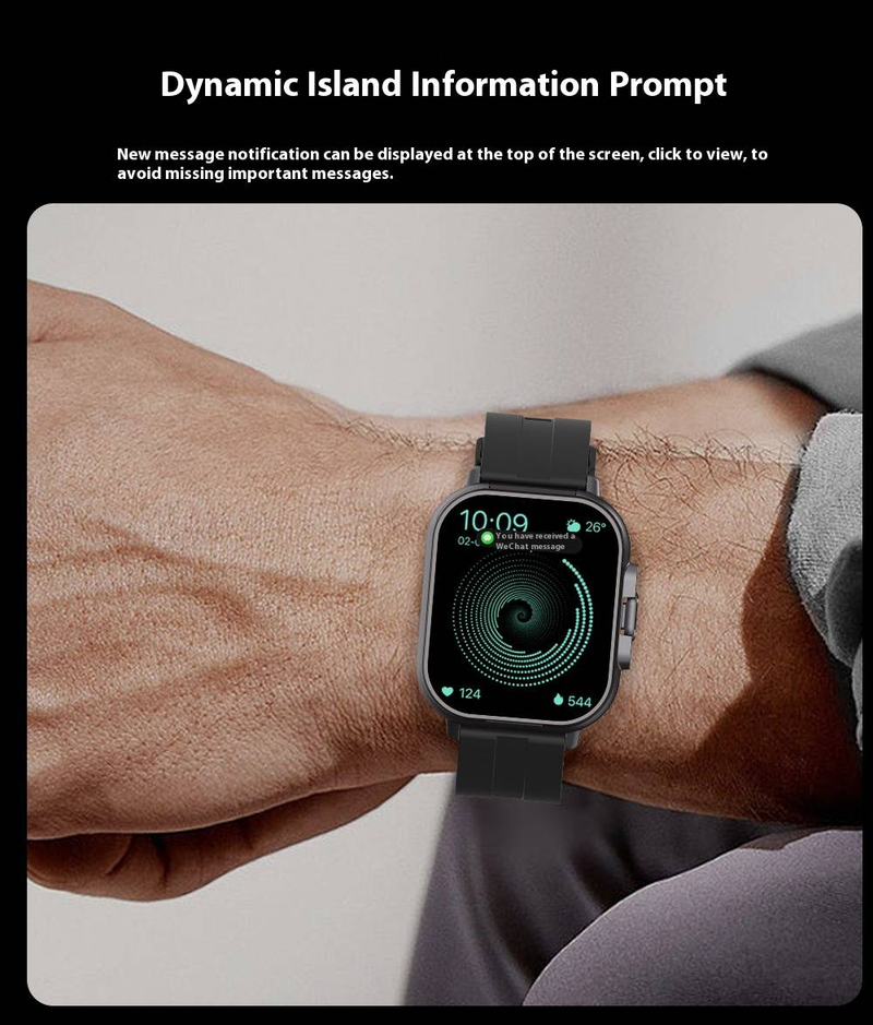 D8 Smartwatch With Bluetooth Calling & Built-in Wireless Earbuds, Full Touch Screen, Heart Rate/Blood Oxygen/Sleep Monitor, IPX6 Waterproof_voghion.com