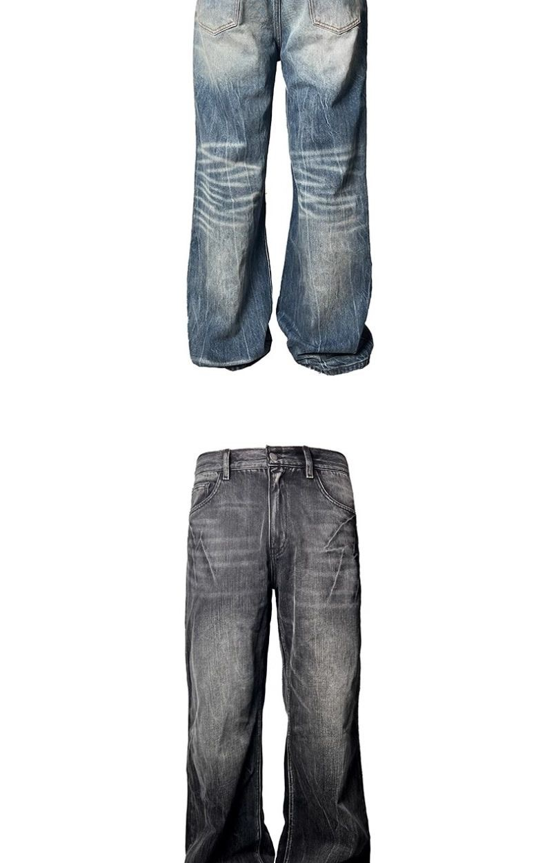 Herrenbekleidung Gerades Bein, Lockeres, Weites Bein, American Vibe, Schlagjeans, Trendy Fashion Hosen_voghion.com