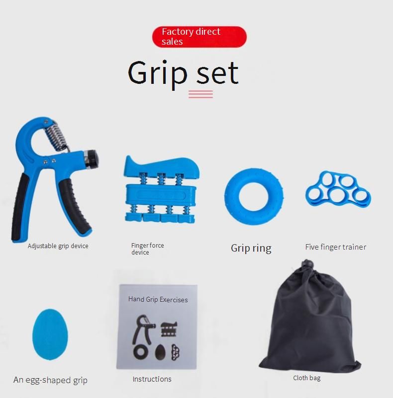 Adjustable Hand Gripper Set, Hand Trainer, Grip Ring, Finger Exerciser, Fitness Equipment Five Piece Set_voghion.com
