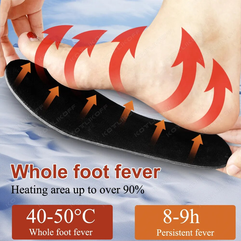 KOTLIKOFF USB Electric Powered Heated Insole Heater Keep Feet Warm Insoles For Shoes Outdoor Skiing Winter Foot Warmers_voghion.com
