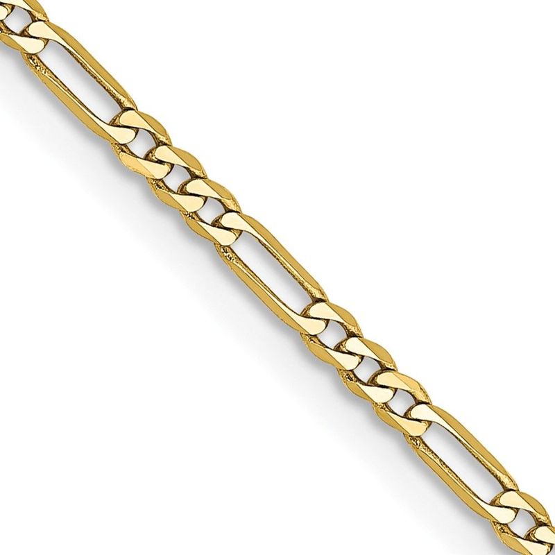 10k 1.75mm Flat Figaro Chain_voghion.com