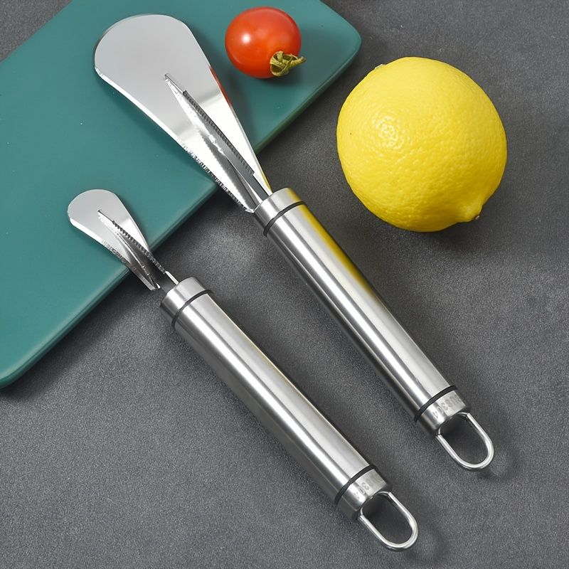 Sinaasappelschiller van roestvrij staal, citrusschiller, eenvoudige citroenschiller, creatieve snijder, sinaasappelschiller met handvat, keukengadget voor restaurants_voghion.com