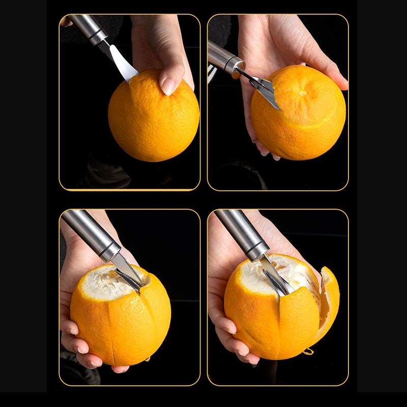 Stainless Steel Orange Peeler Creative Lemon Grapefruit Cutter With Handle Multifunctional Kitchen Fruit And Vegetable Gadget_voghion.com