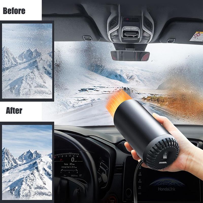 12V Car Heater 150W Cup Shape Heater Fast Heating Fan Portable Adjustable Windshield Defogging Defroster For Car Accessories_voghion.com