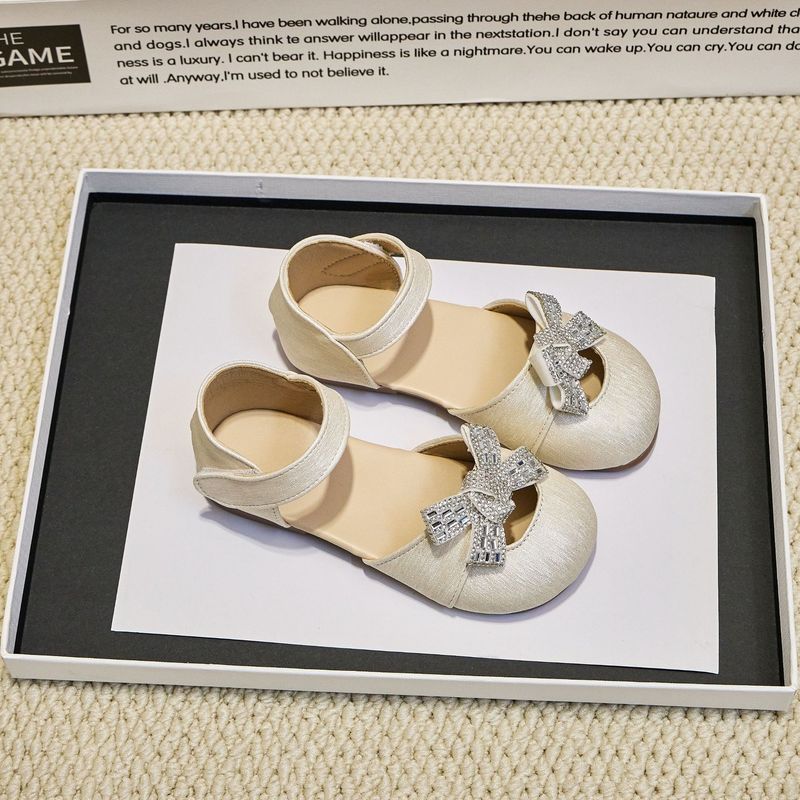 Sandali con paillettes stile coreano alla moda, con suola morbida, per bambine, estate 2025, nuovi, con punta chiusa_voghion.com