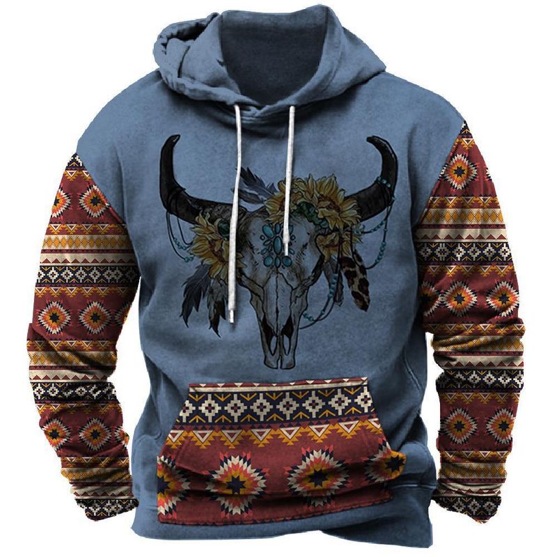 Felpa con cappuccio con stampa digitale 3D da uomo, nuova taglia comoda, autunnale_voghion.com