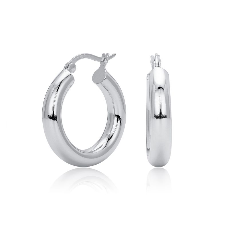 Orecchini a cerchio grandi minimalisti da donna in argento sterling 925, stile punk, dichiarazione di moda, misure 20 mm-30 mm, gioielli per le orecchie alla moda alla moda punk_voghion.com