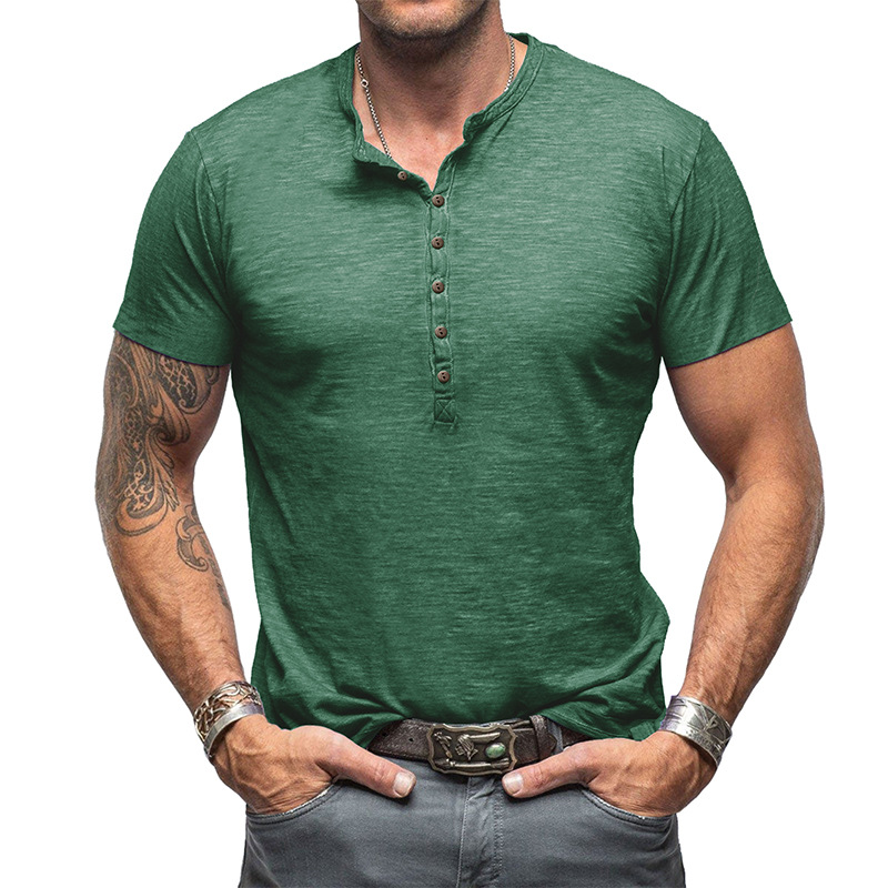 Maglietta Henley in bambù a maniche lunghe, da uomo, estiva, da esterno, 2025d_voghion.com