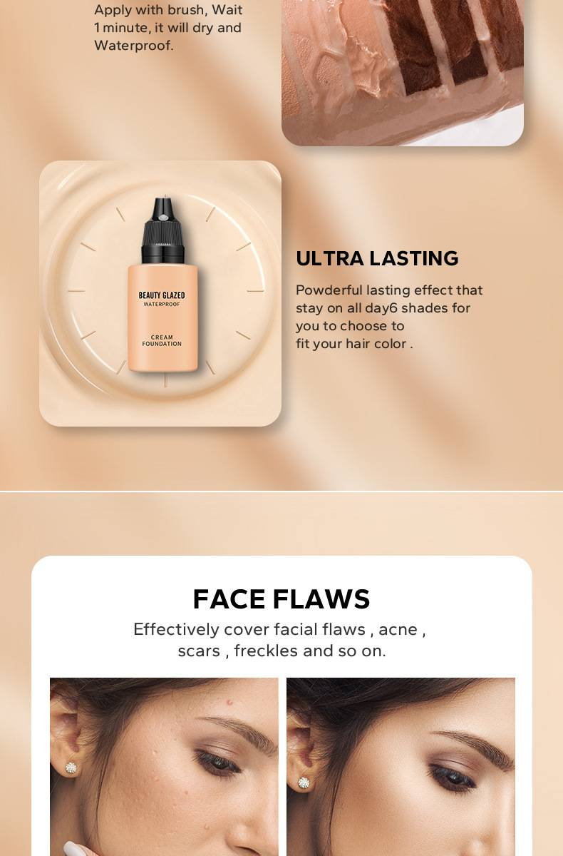 "3PCS"Tanning Matte dugotrajni tekući puder Tamni korektor s visokim prekrivanjem_voghion.com