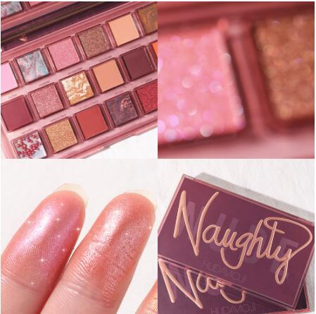 HUDA Reverse Rose 18 Eyeshadow Tray Lasting With Sparkling Pearl Matte Pomegranate Seed Earth Eyeshadow Tray Makeup_voghion.com